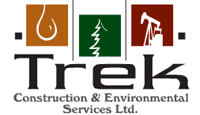 Trek Logo - Environmental Services, Oilfield Construction, Supervision Production Pads, Pipeline right of way, Environmental Monitoring, Culvert Installation, Groundwater Monitoring, Calgary, Alberta, Saskatchewan, Manitoba, B.C.